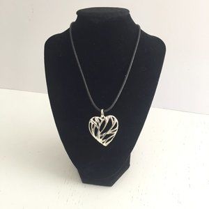 Silver Heart Charm Necklace